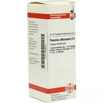 PAEONIA OFFICINALIS D 3 Dilution, 20 ml