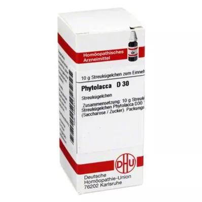 PHYTOLACCA D 30 globules, 10 g PHYTOLACCA D 30 globules, 10 g