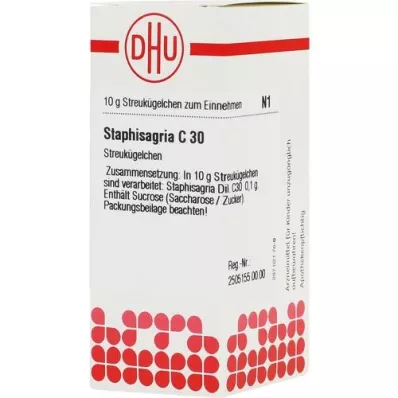 STAPHISAGRIA C 30 globules, 10 g
