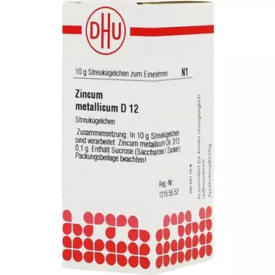 ZINCUM METALLICUM D 12 globules, 10 g