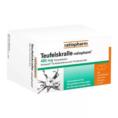 TEUFELSKRALLE-RATIOPHARM Film-coated tablets, 100 pcs TEUFELSKRALLE-RATIOPHARM Film-coated tablets, 100 pcs