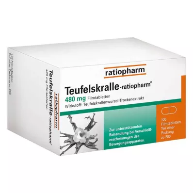 TEUFELSKRALLE-RATIOPHARM Film-coated tablets, 200 pcs TEUFELSKRALLE-RATIOPHARM Film-coated tablets, 200 pcs
