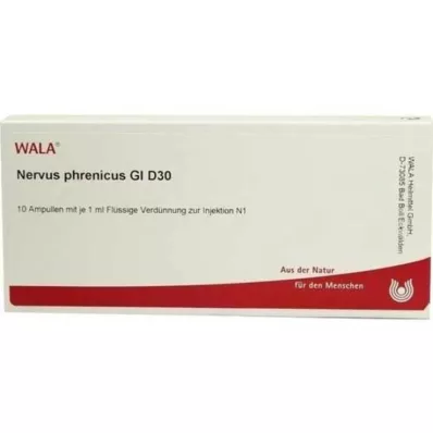 NERVUS PHRENICUS GL D 30 Ampoules, 10X1 ml NERVUS PHRENICUS GL D 30 Ampoules, 10X1 ml