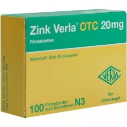 ZINK VERLA OTC 20 mg film-coated tablets, 100 pcs