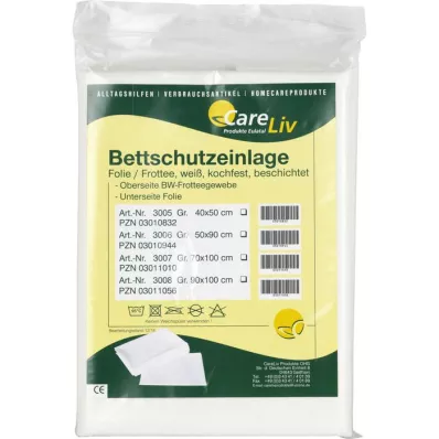 BETTSCHUTZEINLAGE Foil Terrycloth 40x50 cm, 1 pc