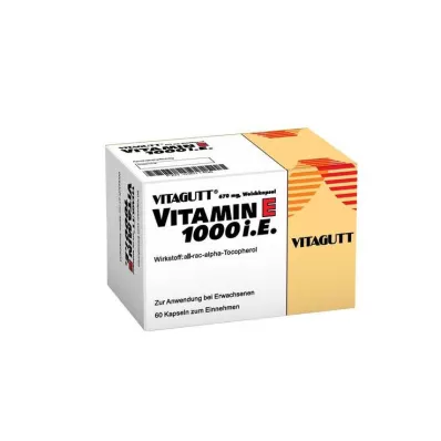 VITAGUTT Vitamin E 1000 soft capsules, 60 pcs