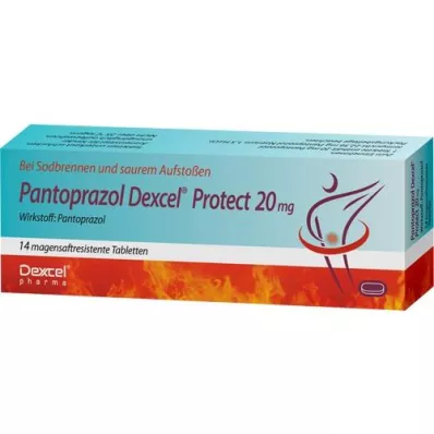 PANTOPRAZOL Dexcel Protect 20 mg enteric-coated tablet, 14 pcs