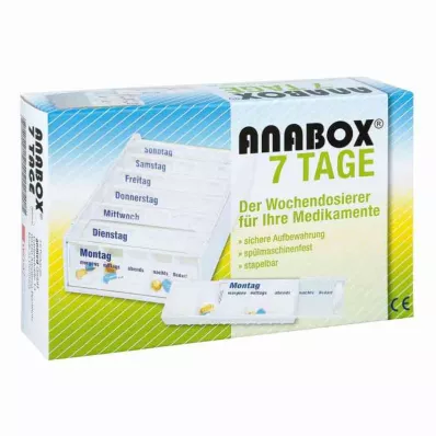 ANABOX 7 days weekly doser white, 1 pc ANABOX 7 days weekly doser white, 1 pc