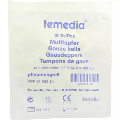 MULLTUPFER plum-sized sterile, 10 pcs