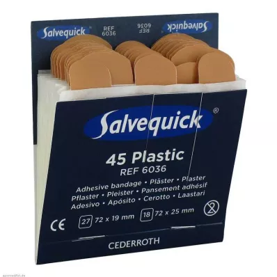 Salvequick plaster strips waterproof, 45 pieces