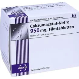 CALCIUMACETAT NEFRO 950 mg film-coated tablets, 100 pcs