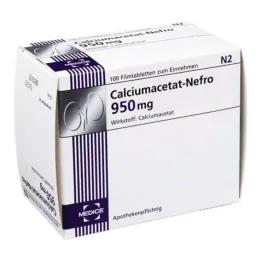 CALCIUMACETAT NEFRO 950 mg film-coated tablets, 100 pcs