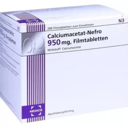 CALCIUMACETAT NEFRO 950 mg film-coated tablets, 200 pcs