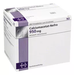 CALCIUMACETAT NEFRO 950 mg film-coated tablets, 200 pcs