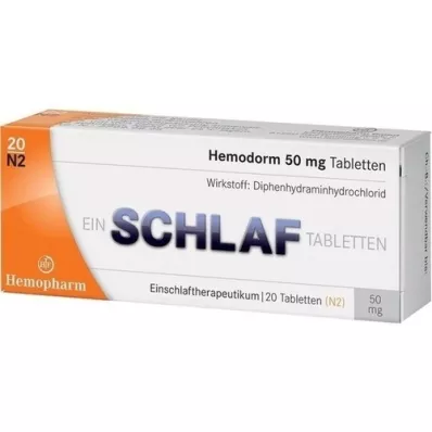 HEMODORM 50 mg sleeping tablets, 20 pcs