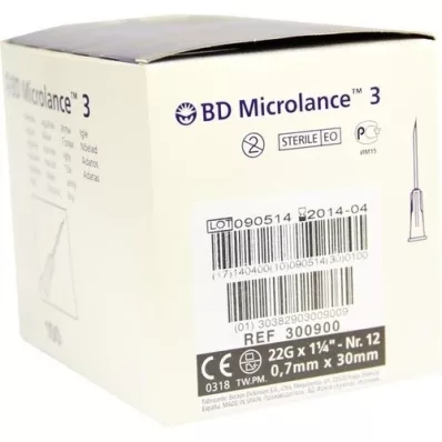 BD MICROLANCE Cannula 22 G 1 1/4 0.7x30 mm, 100 pcs