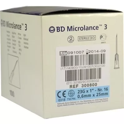 BD MICROLANCE Cannula 23 G 1 0.6x25 mm, 100 pcs