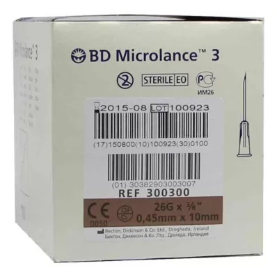 BD MICROLANCE Cannula 26 G 3/8 0.45x10 mm, 100 pcs BD MICROLANCE Cannula 26 G 3/8 0.45x10 mm, 100 pcs