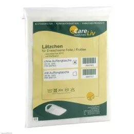 LÄTZCHEN Extended foil/towelling white with Velcro tape, 1 pc