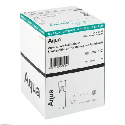 AQUA AD injectabilia Miniplasco connect Inj. solution, 20X20 ml