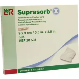 SUPRASORB X HydroBalance wound dressing 9x9 cm, 5 pcs