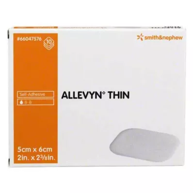 ALLEVYN Thin 5x6 cm thin wound dressing, 10 pcs