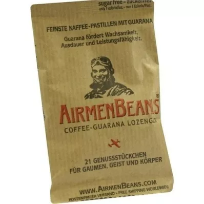 AIRMENBEANS Finest coffee pastilles with guarana, 21 pcs