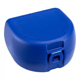 PROTHESEN ZAHNSPANGENBOX universal dark blue, 1 pc