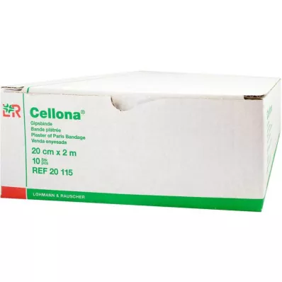 CELLONA Plaster bandages 20 cmx2 m, 2X5 pcs