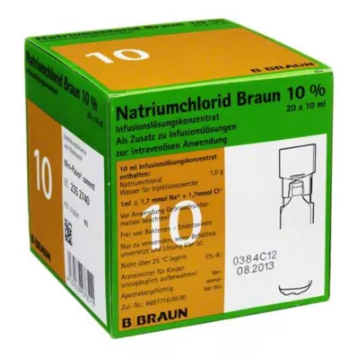 NATRIUMCHLORID 10% Brown MPC Infusion solution, 20X10 ml