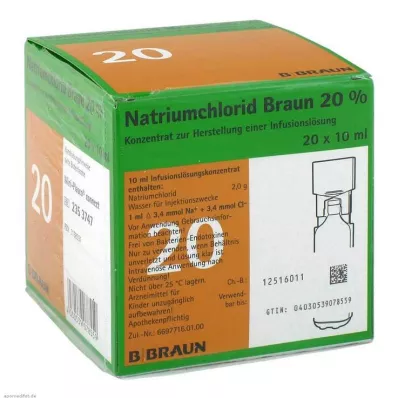 NATRIUMCHLORID 20% MPC Electrolyte concentrate, 20X10 ml