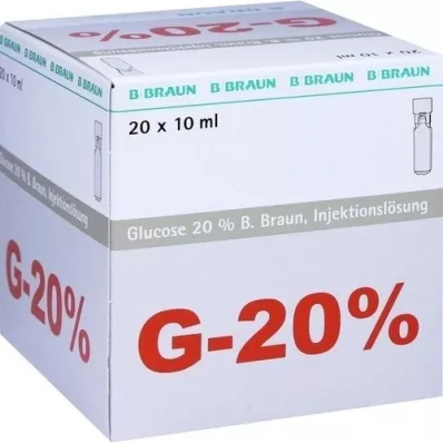 GLUCOSE 20% B.Braun Mini Plasco connect Inj. solution, 20X10 ml