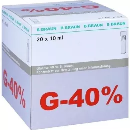 GLUCOSE 40% B.Braun Mini Plasco connect Inf.-L.-K., 20X10 ml