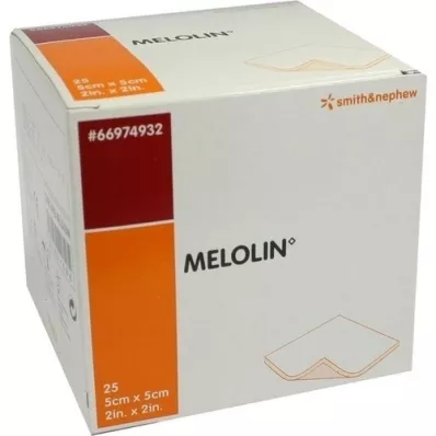 MELOLIN 5x5 cm wound dressings sterile, 25 pcs