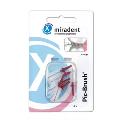 MIRADENT Interd.Pic-Brush replacement b.x-large bordeaux, 6 pcs MIRADENT Interd.Pic-Brush replacement b.x-large bordeaux, 6 pcs