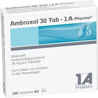 AMBROXOL 30 Tab-1A Pharma tablets, 100 pc