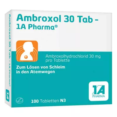AMBROXOL 30 Tab-1A Pharma tablets, 100 pc