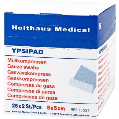 MULLKOMPRESSEN Ypsipad 5x5 cm sterile 8x, 25X2 pcs