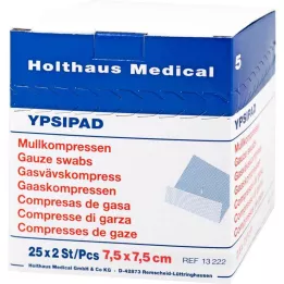 MULLKOMPRESSEN Ypsipad 7.5x7.5 cm sterile 8x, 25X2 pcs