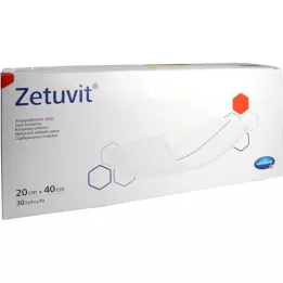 ZETUVIT Absorbent compresses non-sterile 20x40 cm, 30 pcs