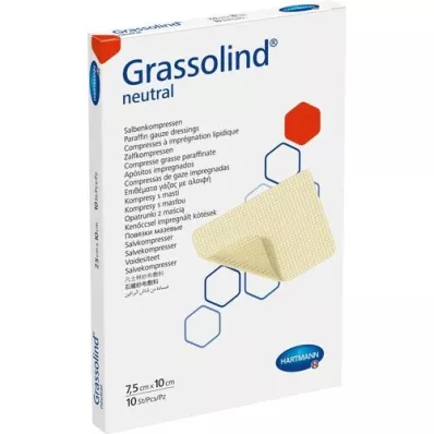 GRASSOLIND Ointment compresses 7.5x10 cm sterile, 10 pcs