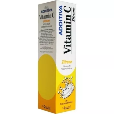 ADDITIVA Vitamin C 1 g Effervescent Tablets, 20 pcs