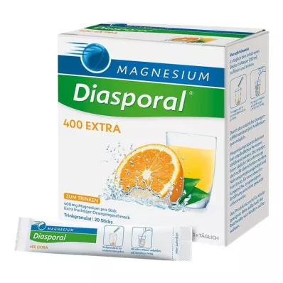 MAGNESIUM DIASPORAL 400 Extra drinking granules, 20 pcs MAGNESIUM DIASPORAL 400 Extra drinking granules, 20 pcs
