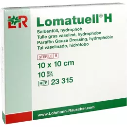 LOMATUELL H Ointment tulle 10x10 cm sterile, 10 pcs