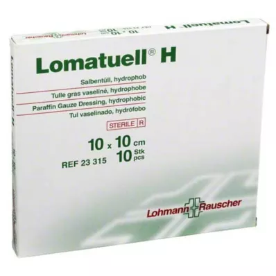 LOMATUELL H Ointment tulle 10x10 cm sterile, 10 pcs LOMATUELL H Ointment tulle 10x10 cm sterile, 10 pcs