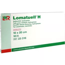 LOMATUELL H Ointment tulle 10x20 cm sterile, 10 pcs