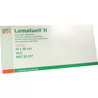 LOMATUELL H Ointment tulle 10x30 cm sterile, 10 pcs