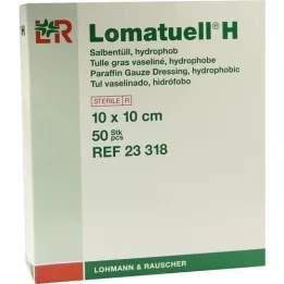 LOMATUELL H Ointment tulle 10x10 cm sterile, 50 pcs
