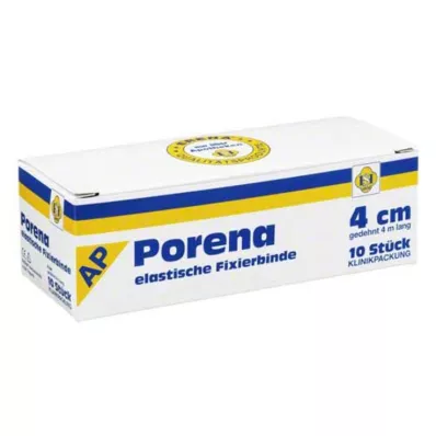 PORENA elastic gauze bandage 4 cm white without cello, 10 pcs PORENA elastic gauze bandage 4 cm white without cello, 10 pcs