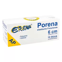 PORENA Elastic gauze bandage 6 cm white without cello, 10 pcs